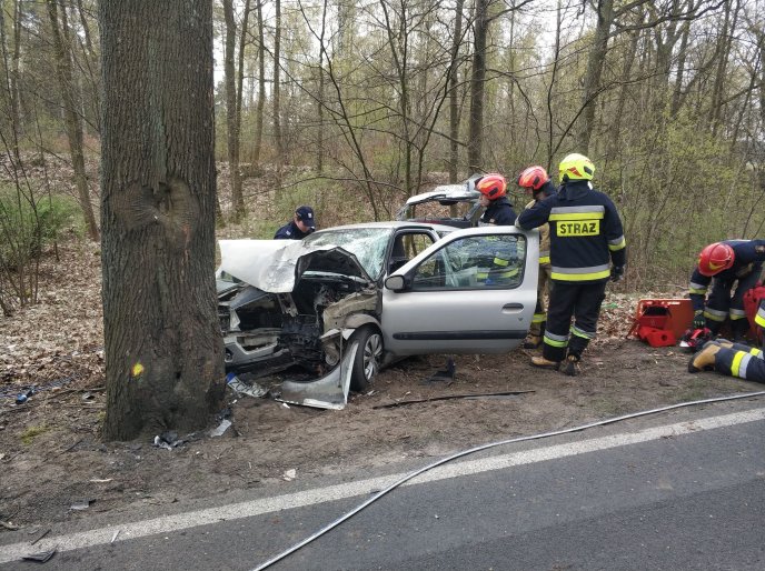 Wypadek na drodze Pełczyce - Barlinek.