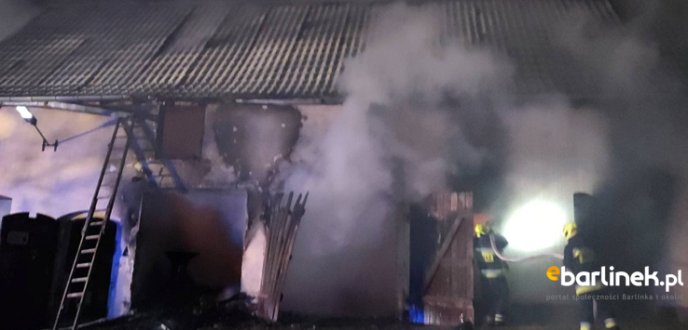 Pożar budynku gospodarczego w miejscowości Okno.